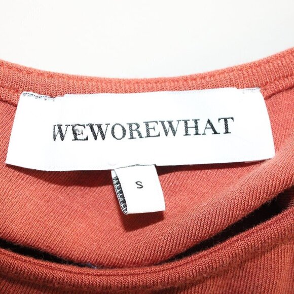 Weworewhat Long Sleeve Off Shoulder Top Rust Size Small - Picture 2 of 3